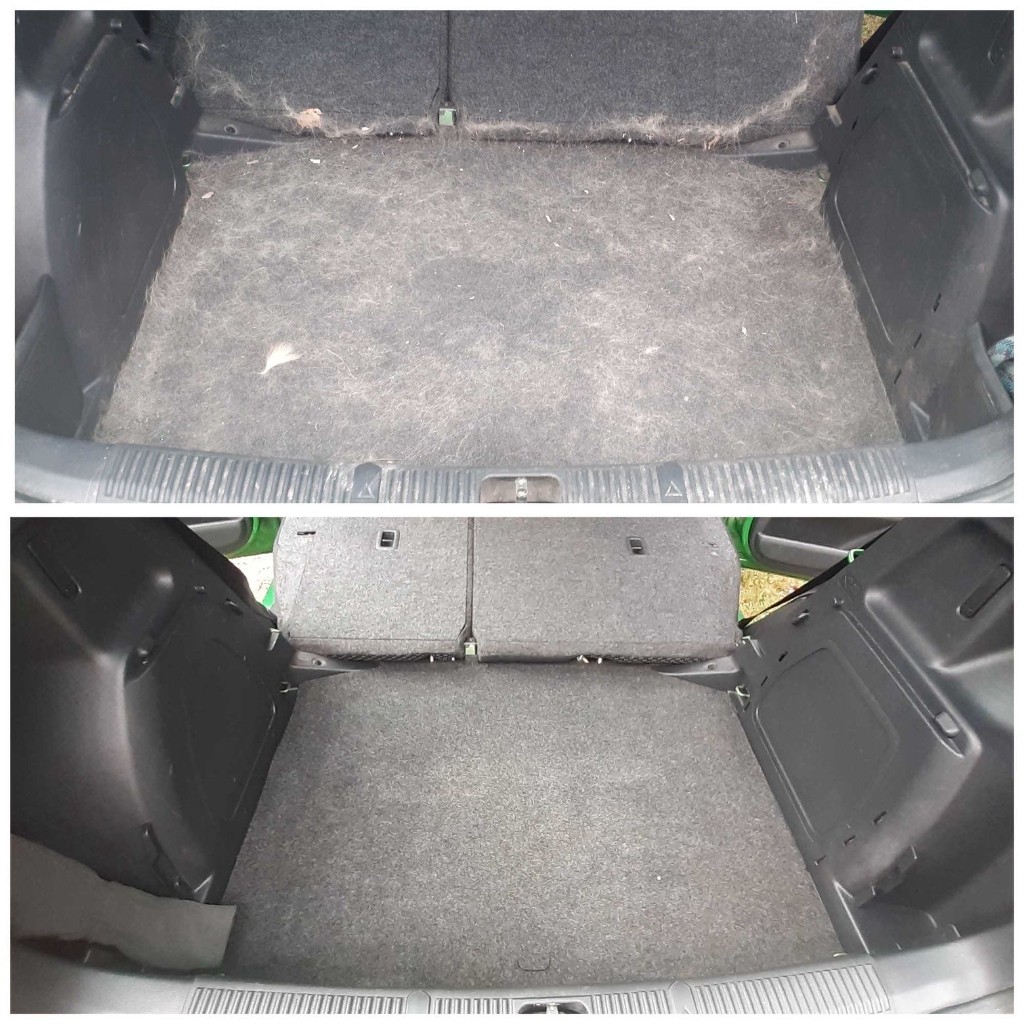 Avant après coffre — Nettoyage intérieur